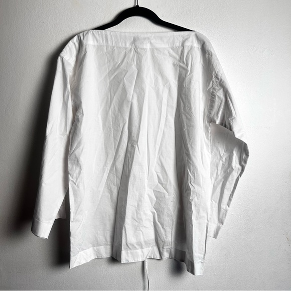 J.Crew Ciel Top in Cotton Poplin White XS w belt NEW! - Picture 12 of 13